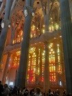 Licht in der Sagrada Familia während der Führung