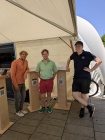 Projektleiter 150 Jahre Bayreuther Festspiele & Vorsitzender des Industriemuseum Bayreuth Florian Unterburger mit unserem Vorsitzenden Laurens von Assel und dem Vorstandsmitglied des Industriemuseums Bayreuth Paul Redetzky